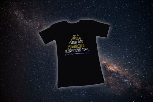 Playera para niños con diseño de una Galaxia Muy, Muy lejana