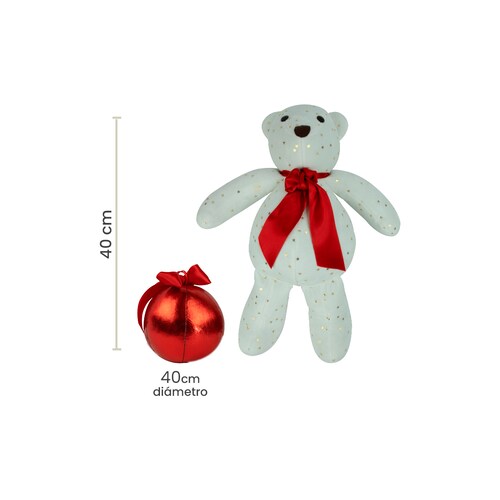 Set Decoración Navidad Oso Navideño y Esferas de Tela Felpa Tv Ofertas Fredo