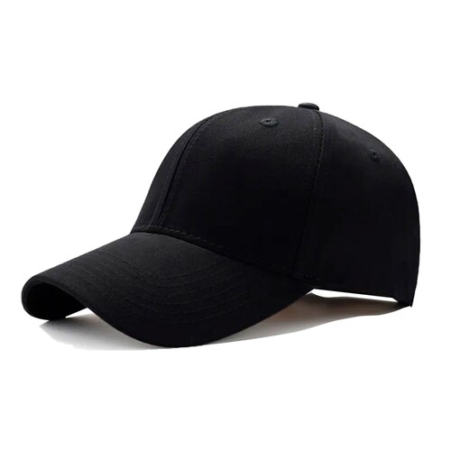 Gorra de Beisbol Color Negro Unisex Ajustable, Entrenamiento, Correr, GYM, Fitness, Uso Diario