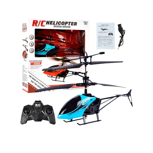 Helicóptero Drone De Control Remoto Recargable Luz Led.