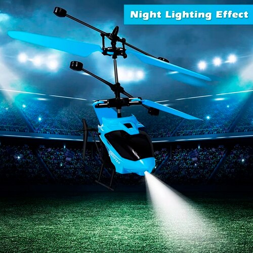 Helicóptero Drone De Control Remoto Recargable Luz Led.