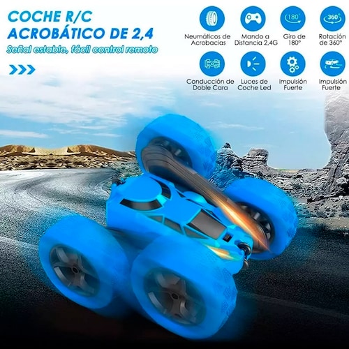 Carro Control Remoto De Doble Lado Y Rotación Niños