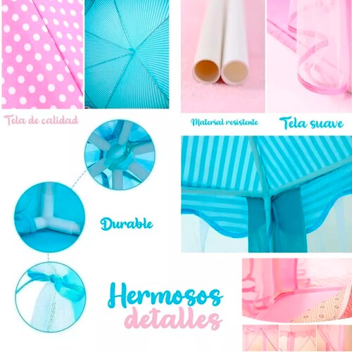 Casa De Campaña Para Niña Castillo Princesas Facil De Armar