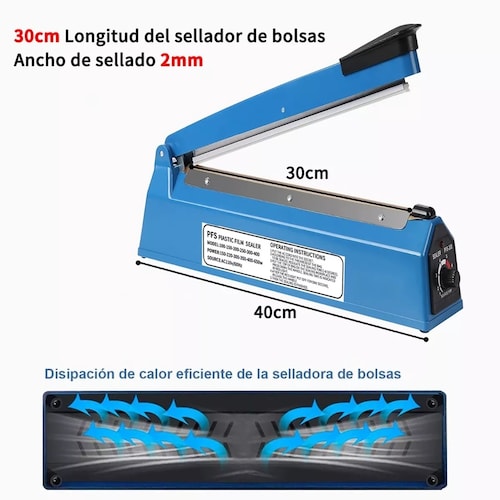Maquina Térmica Selladora De Bolsas De Plástico De 30 Cm