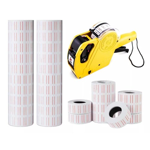 Set 10 Rollos Etiquetas Para Etiquetadora Manual Pistola 480 etiquetas c/u