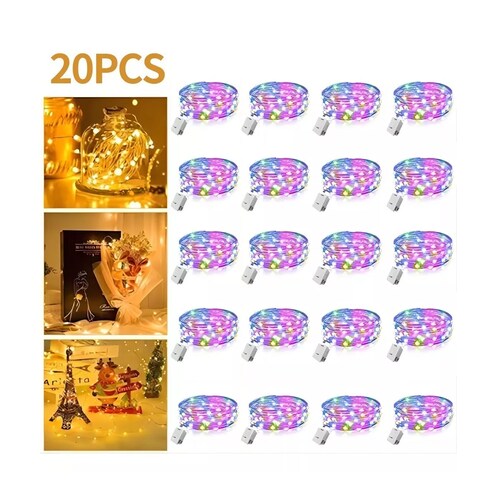 Luces De Hadas Con Pilas Luces De Cadena 3m 30led 20piezas Vistoso
