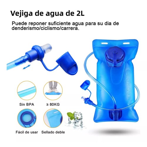 Mochila De Hidratación Ciclismo Con 2 L Bolsa De Agua Viaje