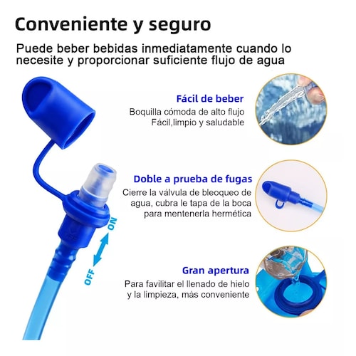 Mochila De Hidratación Ciclismo Con 2 L Bolsa De Agua Viaje