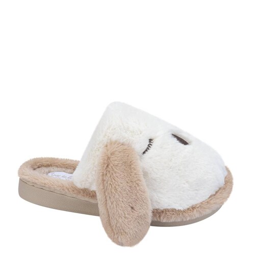 Pantuflas con forma de cara de perro para mujer, Love to Lounge, mod. 1109566