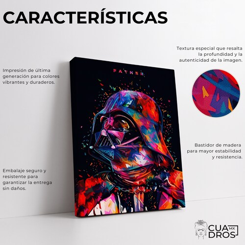 Cuadros Decorativos Star Wars Guerra De Las Galaxias Canvas Varios Modelos 20x25 cm 