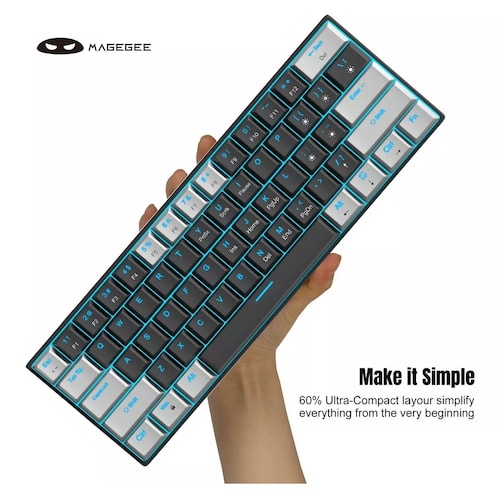 Teclado Gamer Desmontable Ingles Us Con Luz Negro