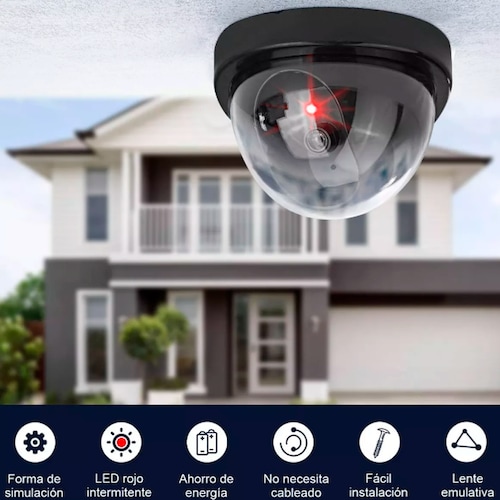 Camara Falsa Domo Inalambrica Seguridad Vigilancia Fake