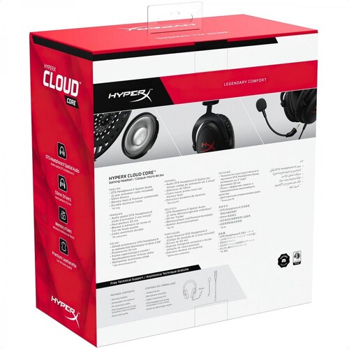 Diadema Kingston HyperX Cloud Core DTS 3.5mm Gamer 4P4F2AA