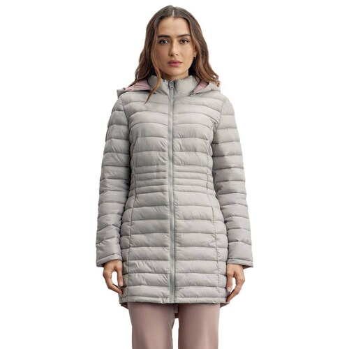 Chamarra de moda, larga y ligera color gris, para mujer, marca Holly Land, mod. 1088679