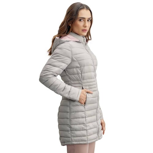Chamarra de moda, larga y ligera color gris, para mujer, marca Holly Land, mod. 1088679