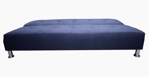 Sofá Cama Reclinable Vegas Lino Azul Marino Futon 3 Posiciones.