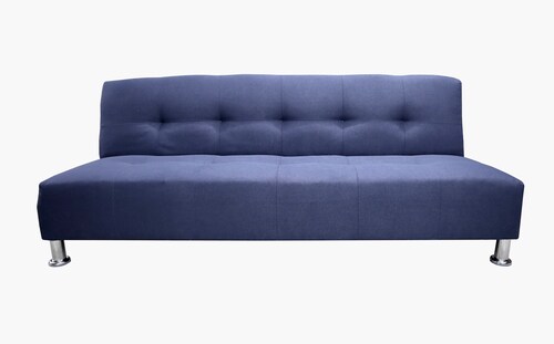 Sofá Cama Reclinable Vegas Lino Azul Marino Futon 3 Posiciones.