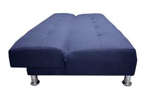 Sofá Cama Reclinable Vegas Lino Azul Marino Futon 3 Posiciones.