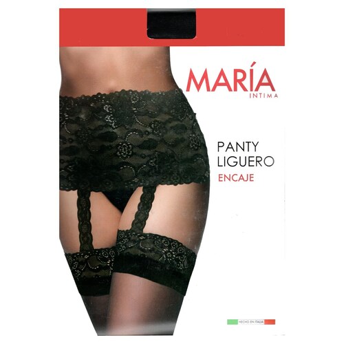 Panty liguero con banda de encaje en cintura. Marca: MI Medias..