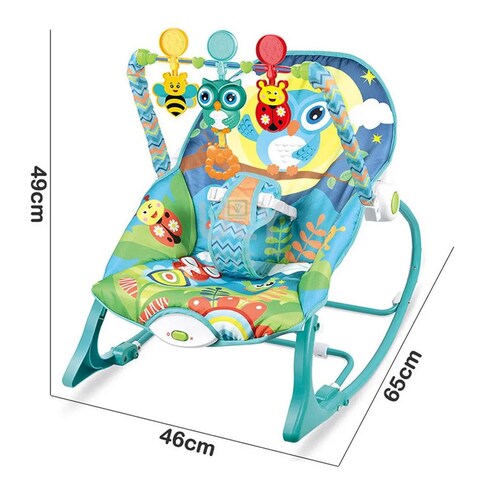 Silla Para Bebe Bouncer Mecedora Infant to Toddler Rocker Buho Azul.