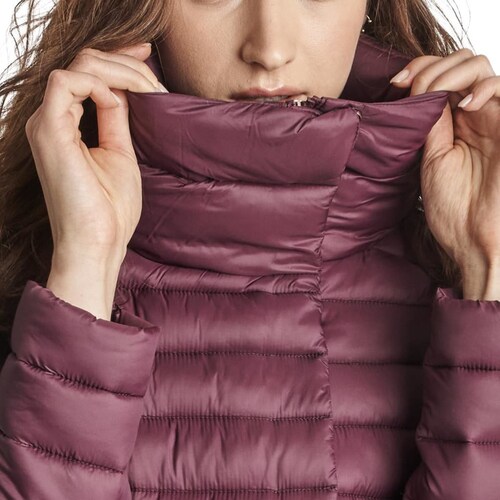 Chamarra larga ligera para mujer, color vino, marca Holly Land, mod. 871823