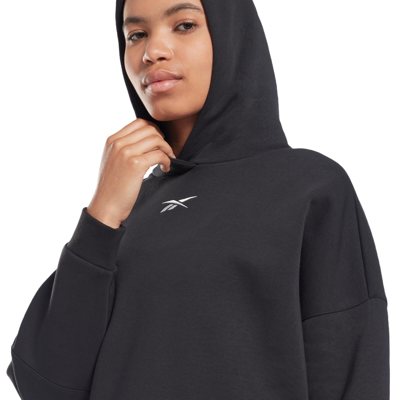 HOODIE REEBOK MUJER NEGRO REEBOK LUX OVERSIZED HOODIE H51828