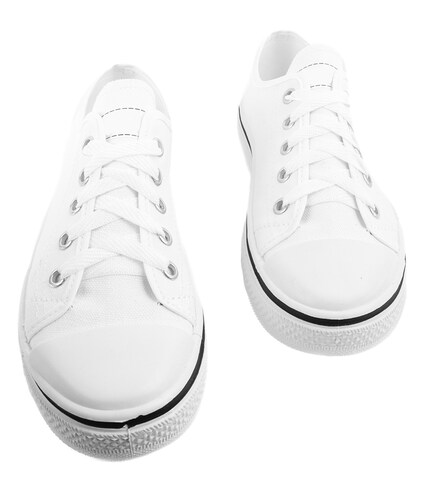 Tenis escolar Juveniles Casuales Moda Comodos Deportivos 860 Blanco