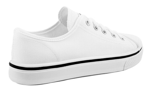 Tenis escolar Juveniles Casuales Moda Comodos Deportivos 860 Blanco