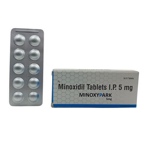 Minoxidil 5mg 30 Tabletas Minoxypark 3 Cajas