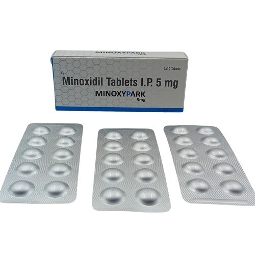 Minoxidil 5mg 30 Tabletas Minoxypark 6 Cajas