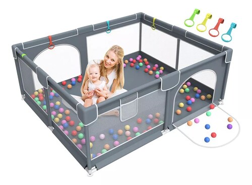 Corral para juegos de bebé amplio ideal para gateo y primeros pasos.