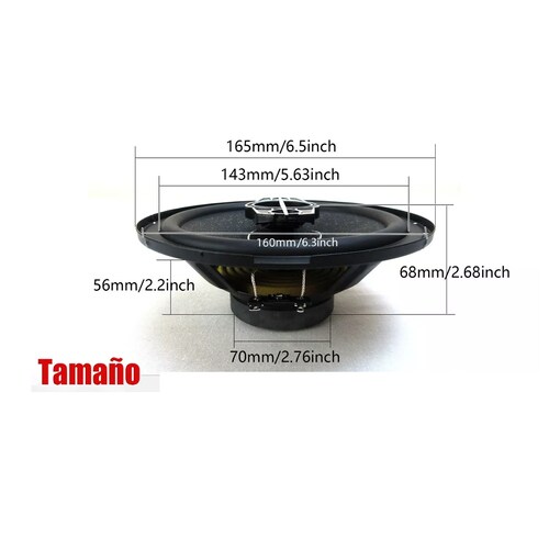 Set 2pcs Bocinas 6.5in Coaxial Para Carro Auto 4 Vías Car Audio