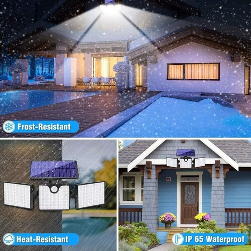 Lampara Solar Led de Pared  con Sensor ,para Jardines 180w