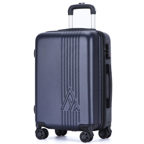 Maleta de viaje Carry On de mano cabina 20 pulgadas 10 kg ABS doble calibre candado de alta seguridad TSA LOCK Azul Armored Travel