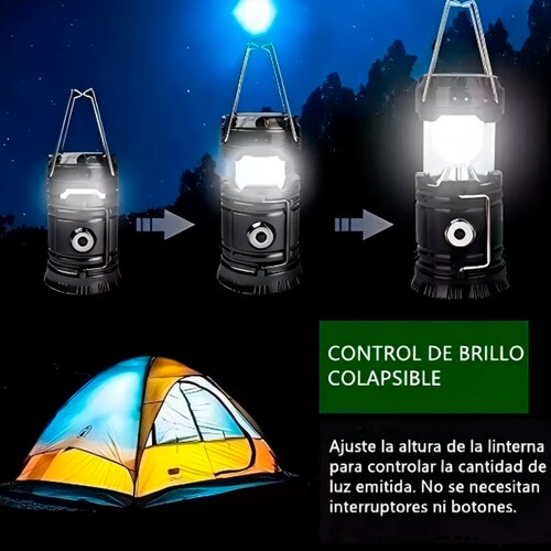 Luz Para Camping, Lampara De Campamento Negra