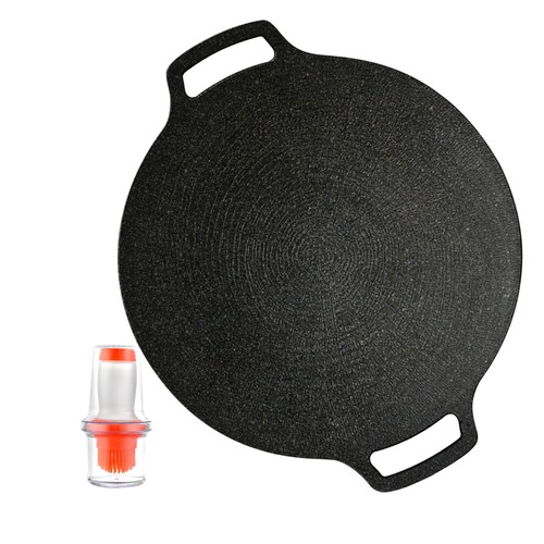 SET 1 COMAL MÁRMOL 40 CM Y BROCHA DE ACEITE