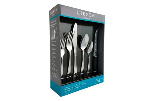 Juego de cubiertos Gibson TRILLIUM PLUS 24 piezas acero inoxidable pulido
