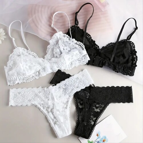 Set de 2 conjunto de encaje de 2 piezas.
