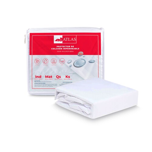 Colchón Individual Restonic Maverick + Kit de 2 Almohadas y protector Atlas Basic 