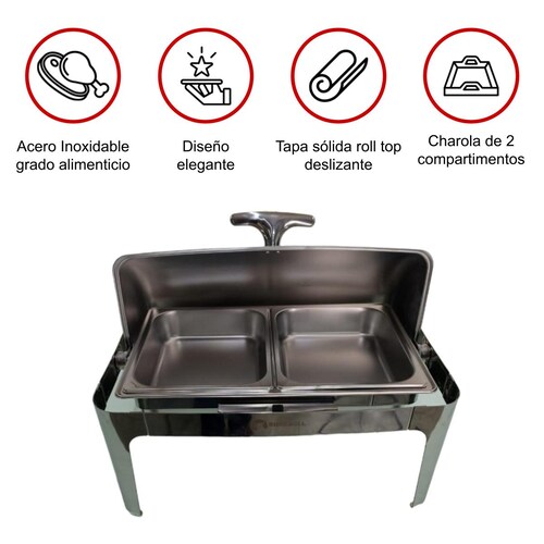 Chafer Hotelera Buffet Acero inoxidable Medio SHORBULL
