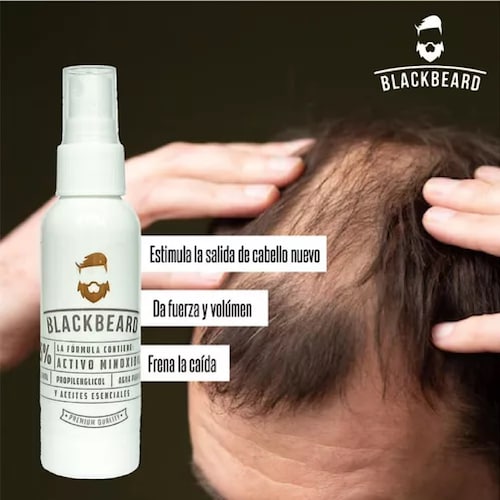 Tónico Crecimiento Barba Blackbeard Minoxidil 2 Meses.