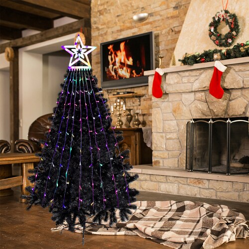 Estrella Con Cortina De Serie 300 Led Luz Multicolor 2.10mts