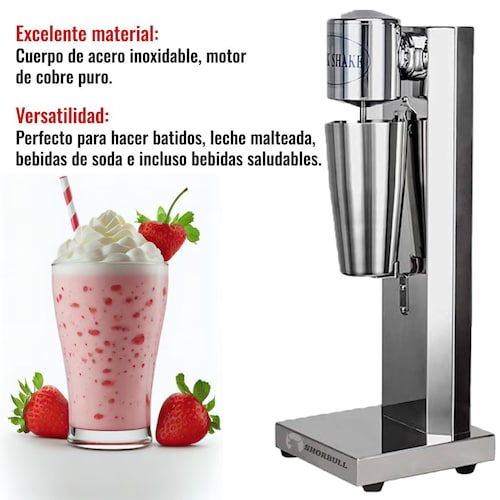 Maquina Batidora Malteadas Esquimera Milkshake Acero 700ml SHORBULL.