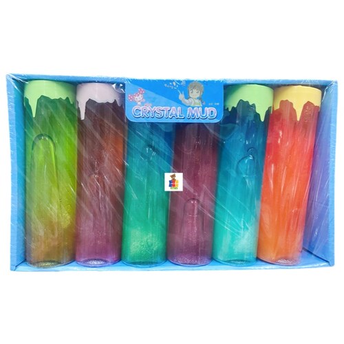 Slime Brilloso Tubo Regalos Juguetes Crystal Mud  3pz