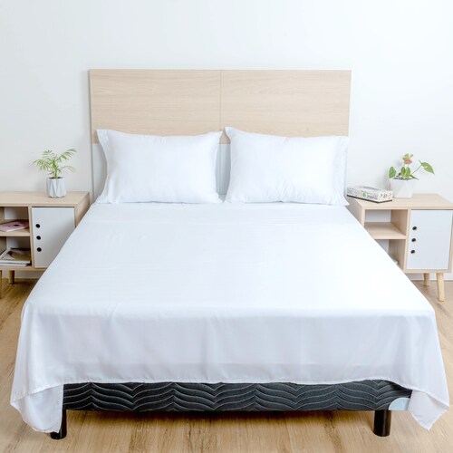 Colchón Matrimonial América Frida + 2 Almohadas + Protector + Sábanas Altas Basic