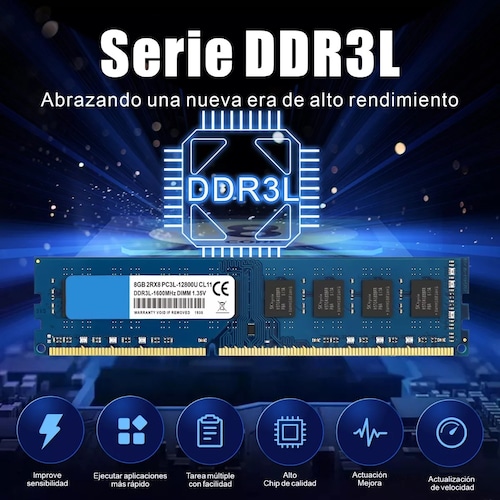 Memoria Ram Tecmiyo Ddr3l-1600 De 16gb (2x8gb)