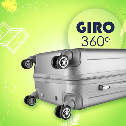 Maleta De Viaje Ligera 20 Pulgadas Etco Travel Equipaje De Mano Gris Plata  para Avion Ruedas 360 Barata