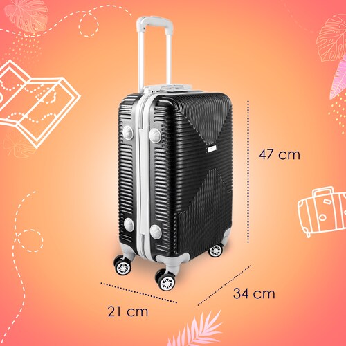Maleta De Viaje Ligera 19 Pulgadas Etco Travel Equipaje De Mano Negra para Avion Ruedas 360 Barata