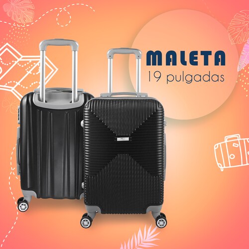 Maleta De Viaje Ligera 19 Pulgadas Etco Travel Equipaje De Mano Negra para Avion Ruedas 360 Barata