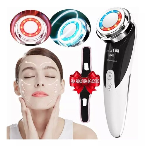 Masajeador facial ultrasónico para rejuvenecimiento de rostro lifting facial .